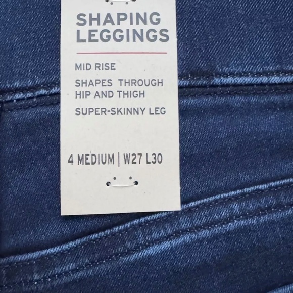 Levi's Women's Shaping Leggings Dark Blue Hypersoft Super Skinny Size 27 (US 4) - Picture 3 of 5